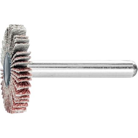 Pferd 1-3/16" x 1/4" Mounted Flap Wheel - 1/4" Shank - Aluminum Oxide - 80 Grit 45008